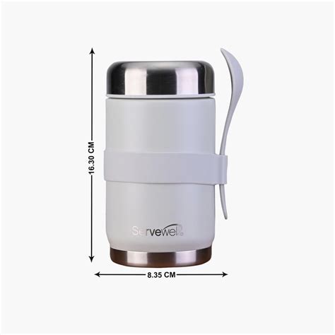 Buy SERVEWELL Hydration Stainless Steel Vacuum Lunch Box - 540ml from ...