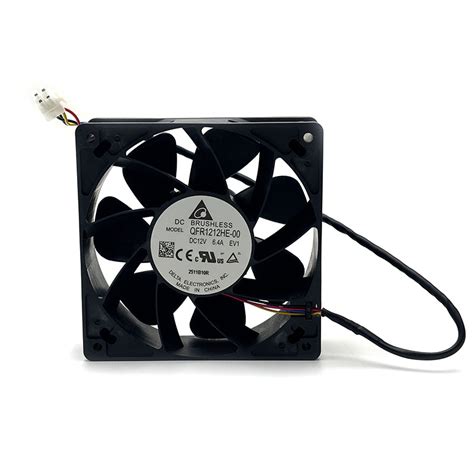Antminer QFR1212HE-00 Fan – 120mm, 12V 6.4A, 7000 RPM (Square Pin ...