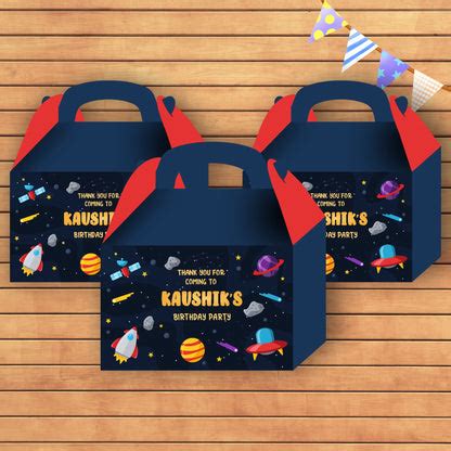 PSI Space Theme Goodie Return Gift Boxes | Party Supplies India