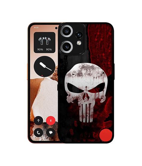 Casotec Punisher Skull Design Premium 2D Printed Metal Back Case Cover ...