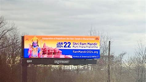 Indian Diaspora Awaits Mega Ram Mandir Event: 40 Giant Billboards ...