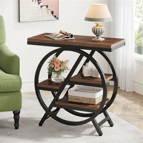 Tribesigns End Table for Living Room, 3-Tier Narrow Side Table with ...