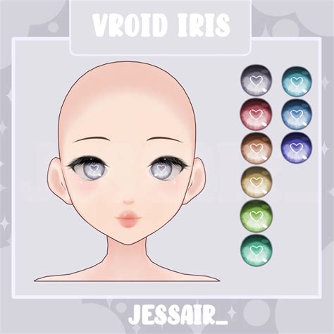 【VRoid Iris Texture】Vroid Iris, Colorful, Pastel Color, Pack, Set - JessairArtShop - BOOTH