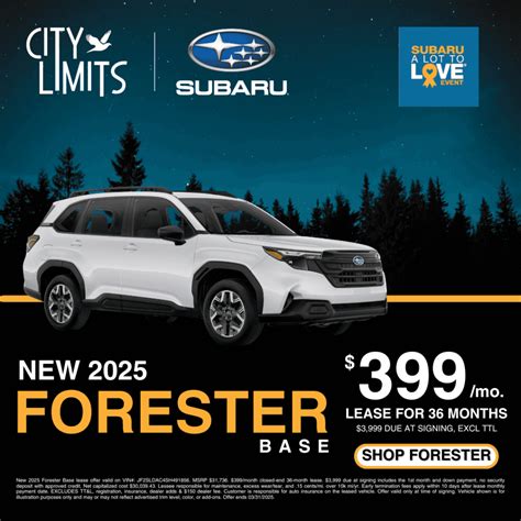 Subaru Lease Deals in Buda | Subaru Financing at City Limits Subaru