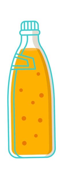 Soda Trinkflasche Fruchtsaft Symbol Vektor Illustration | Premium Vektor