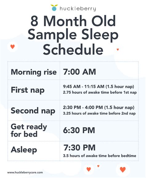 8 month old sleep schedule: Bedtime and nap schedule | Huckleberry