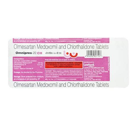 Omnipres Ch 20/12.5mg Strip Of 10 Tablets: Uses, Side Effects, Price ...