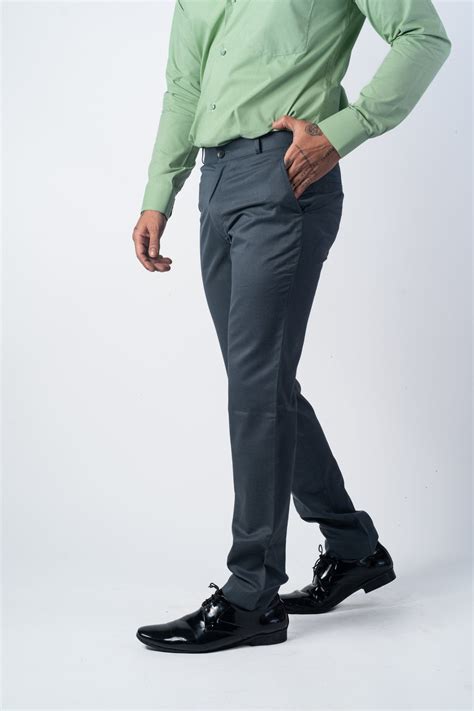 Metal Grey Color Blend Cotton Pant For Men – Punekar Cotton