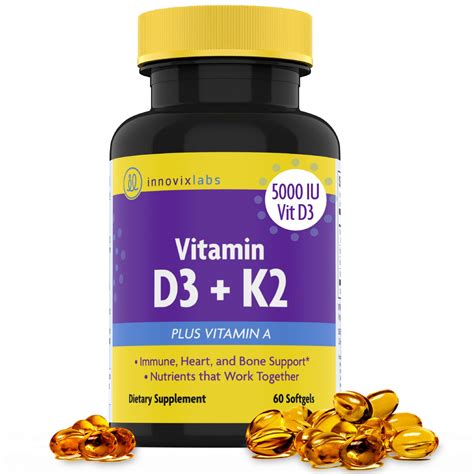 Ratio Of Vitamin K2 To Vitamin D3