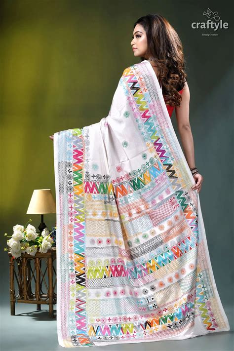 Geometric Pattern Multicolor Hand Embroidery Silk – Craftyle