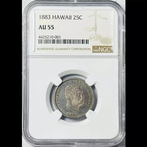 1883 Hawaiian 1883 Quarter Dollar NGC AU-55 - Bob Paul Rare Coins