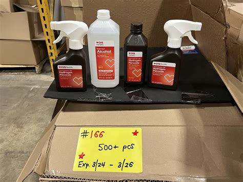 Lot - CVS Health Isopropyl Alcohol and Hydrogen Peroxide (500+ pcs) Exp ...