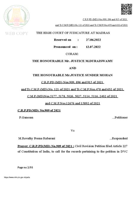 DVC Quash - and Tr.C.M.(MD) No of 2021 and Tr.C.M.P.Nos and 632 of 2021 ...