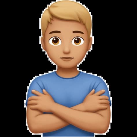 Arms crossed over neck emoji | AI Emoji Generator