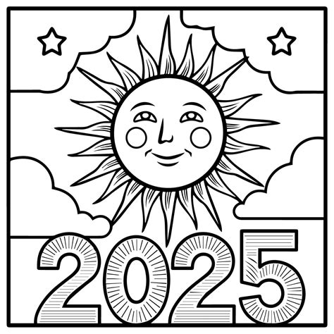 New Years 2025 Coloring Pages For Kids [2025]