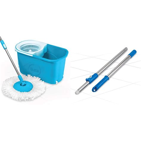 Gala e-Quick Spin Mop with Easy Wheels and Bucket with 2 Refills & Spin ...
