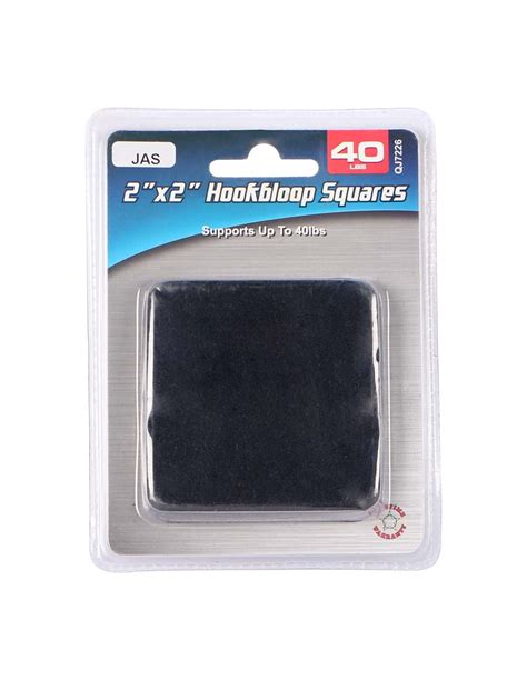 QJ7226 HOOK & LOOP SQUARE 3" x 3" 2 PCS/SET