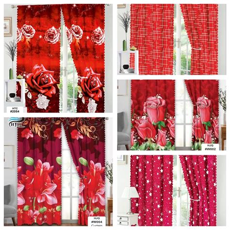 Red Color Curtain Sale for Window New Home Decoration Rose 1PC 100 ...