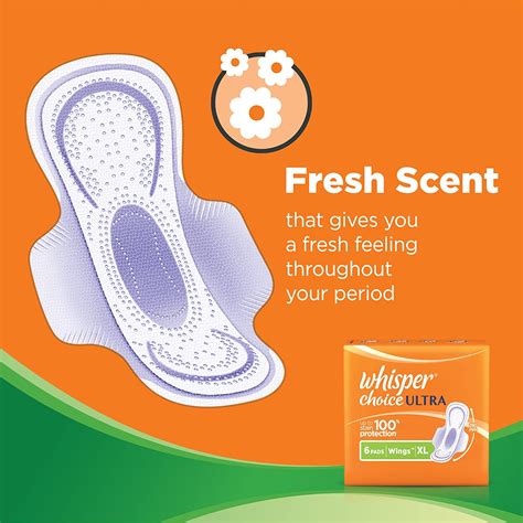 Dgroce.com - Whisper Choice Ultra Sanitary Pads-XL - 6 pcs