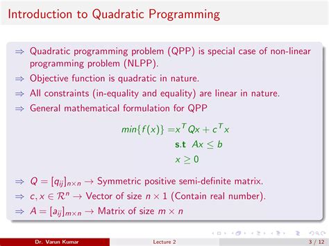 Image result for Quadratic Programming