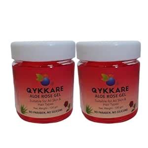 Qykkare Aloe Rose Gel for skin hydration & youthful glowing skin 100gm ...
