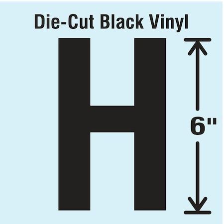 Stranco Die Cut Letter Label, H DBV-SINGLE-6-H | Zoro
