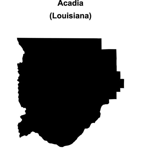 Acadia Parish, Louisiana blank outline map 46721289 Vector Art at Vecteezy