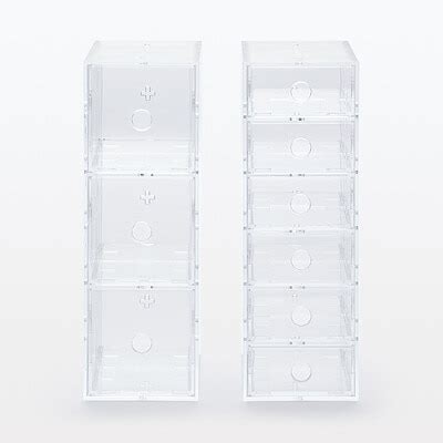 Acrylic storage box 3 drawers / A4 | MUJI