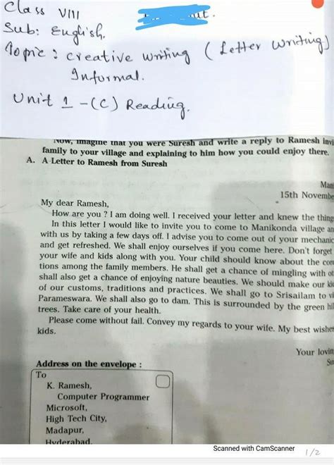 Suresh received the letter from ramesh. You know that ramesh apologized ...
