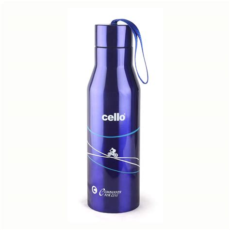 Cello Refresh Stainless Steel Double Walled Water Bottle, 750ml, Blue ...