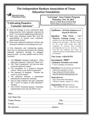 Fillable Online ibat LaGrange Area Cluster Program - ibat Fax Email ...