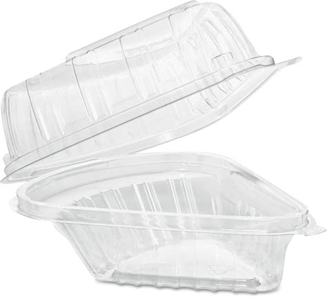 5 3/8 x 5 3/8 x 2 3/8 Pie Wedge Clear Hinged Container 250 CT - Walmart.com