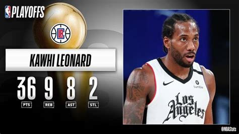 NBA官方评选今日最佳数据：莱昂纳德36分9板8助攻2断当选-直播吧zhibo8.cc