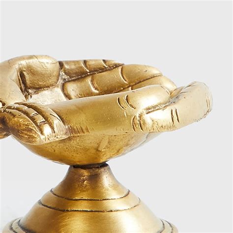 Buy Corsica Mystic India Brass Hand Diya from Corsica by Home Centre at ...