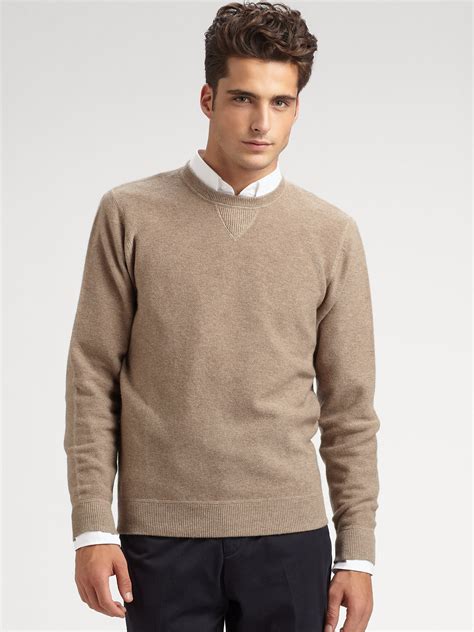 Lyst - Saks Fifth Avenue Cashmere Sweater in Blue for Men