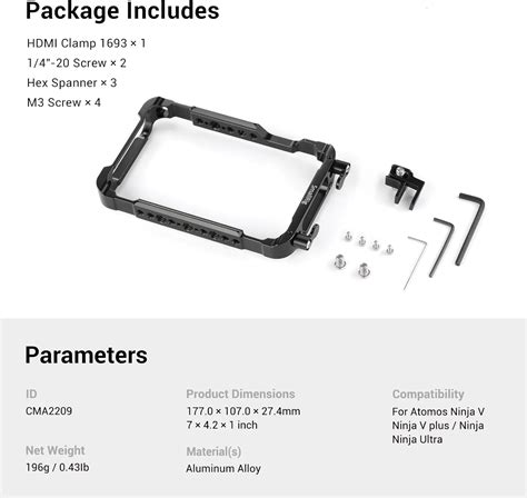 SmallRig Ninja V Monitor Cage with NATO Rail and India | Ubuy