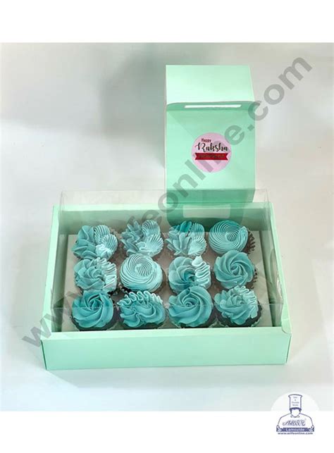 Home CAKE DECOR™ Handle Hamper Box With Transparent Lid ( Mint Green ...
