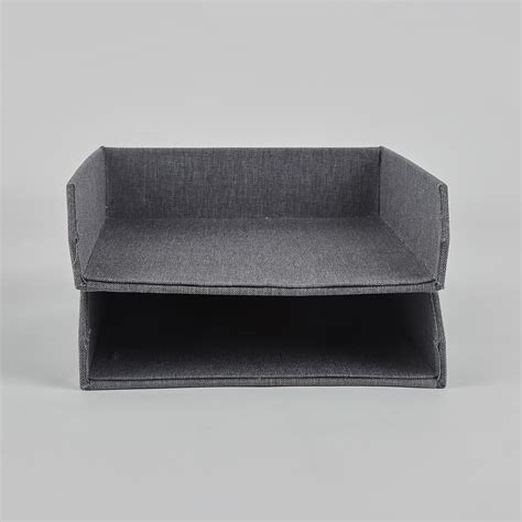 Buy Regan Farmlyn Set of 2 Fabric Stackable Letter Trays from Home ...