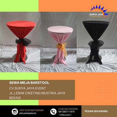 Rental Meja Barstools Di Jakarta Timur Murah Standar Hotel