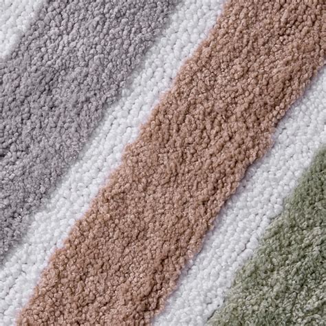 Buy Fiesta Prime Set of 2 Striped Anti-Slip Bath Mats from Home Centre ...