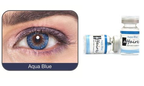 Affaires Color Yearly Contact Lenses Three Tone Aqua Blue Color