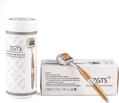 ZGTS Derma Roller 1.50 mm 192 Needles Gold Plated Titanium Alloy ...