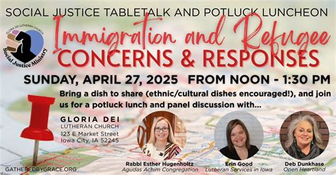 Immigration and Refugee Concerns & Responses TableTalk and Potluck ...