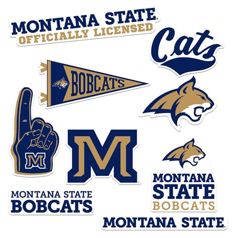 Amazon.com: MONTANA STATE UNIVERSITY 8ct Vinyl Large Deluxe Stickers ...