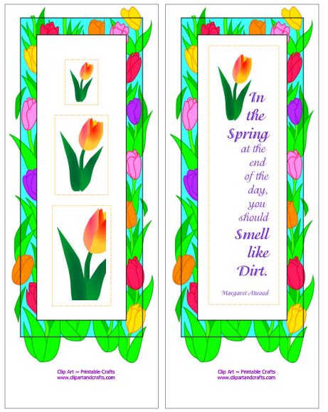 Image result for Free Printable Spring Bookmarks