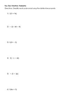 Image result for Simplifying Polynomial Expressions Example