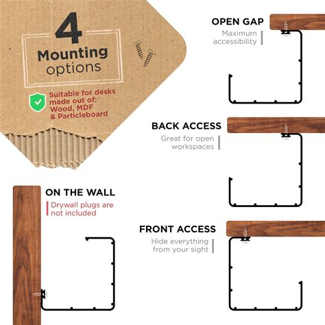 Under Desk Cable Management Tray - Under Desk Cable Organizer for Wire ...