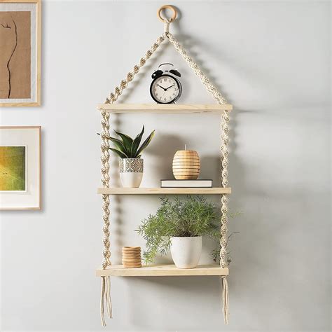 ACN Kohinoor | Handmade Macrame Wall Hanging Shelf | Macrame Wall ...