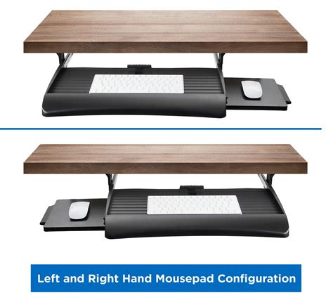 Mount-It! Keyboard Drawer Under Desk with Mouse Platform, Easy-Glide ...