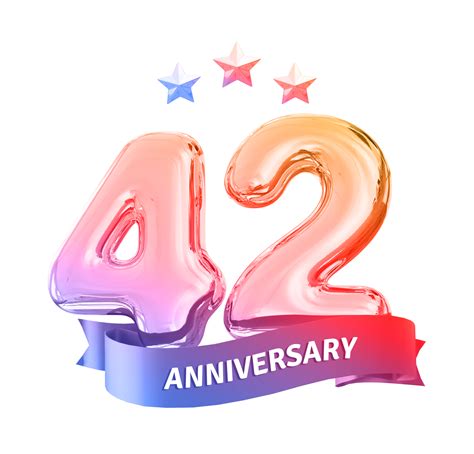 42 years anniversary number 11287709 PNG